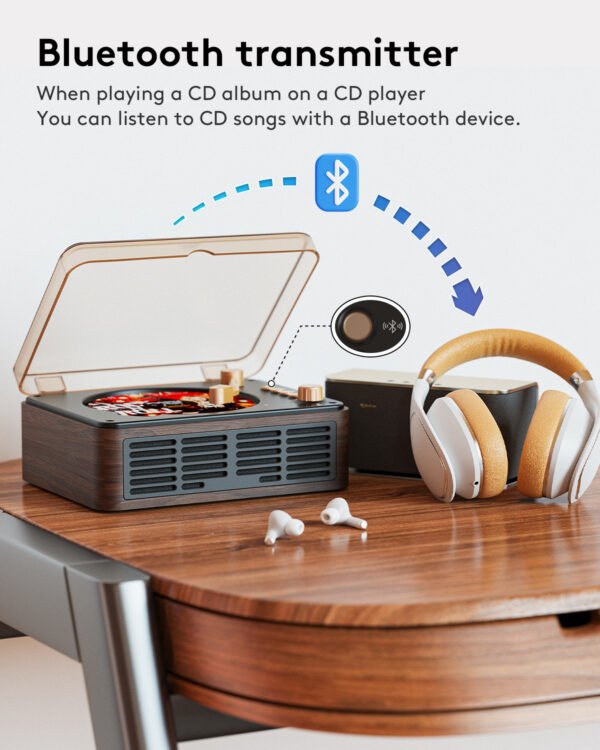 Caronsort Y-CD-146 Retro CD Player-Brown
