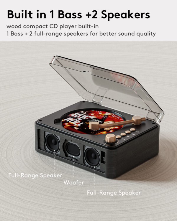 Caronsort Y-CD-146 Retro CD Player-Black