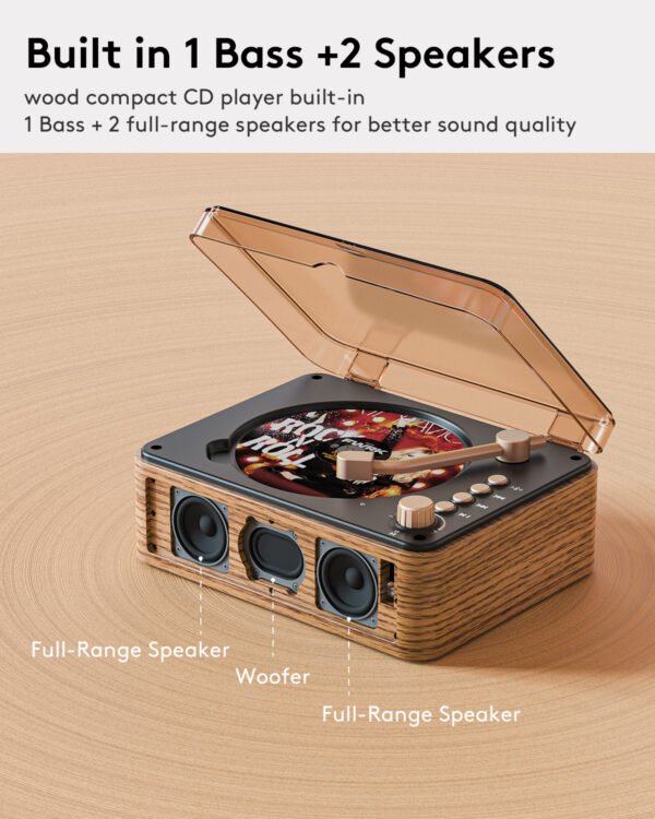 Caronsort Y-CD-146 Retro CD Player-Yellow
