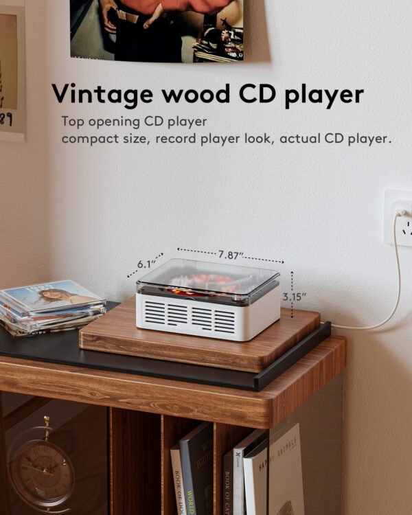 Caronsort Y-CD-146 Retro CD Player-White