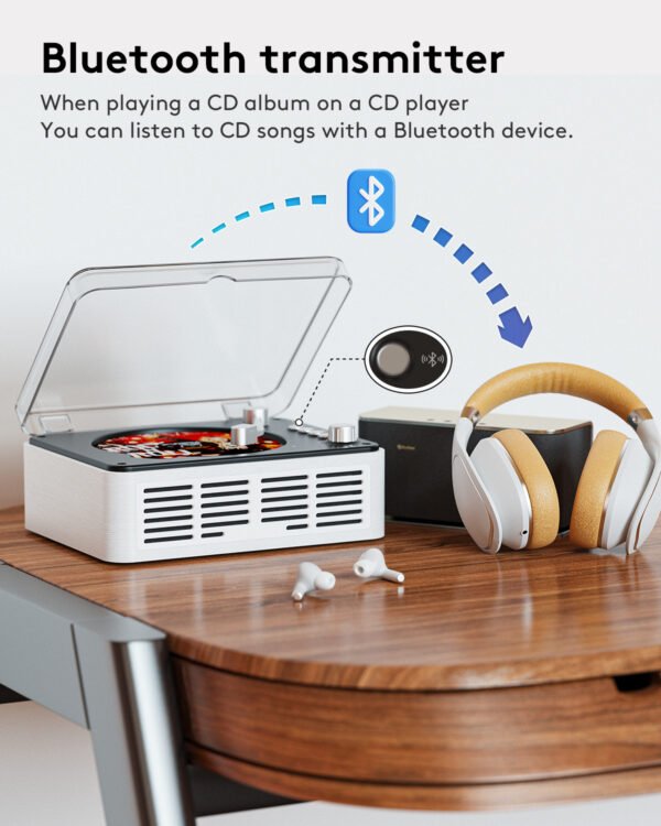 Caronsort Y-CD-146 Retro CD Player-White